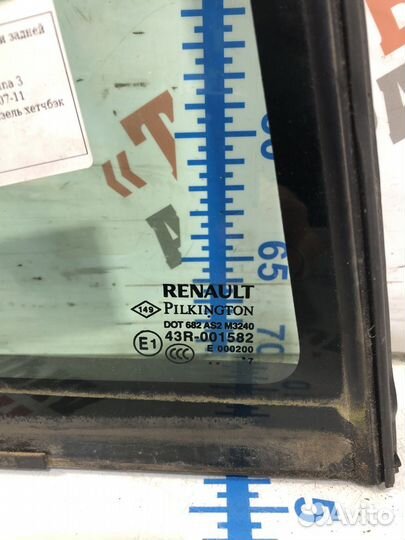 Рено Лагуна Форточка двери задней правой