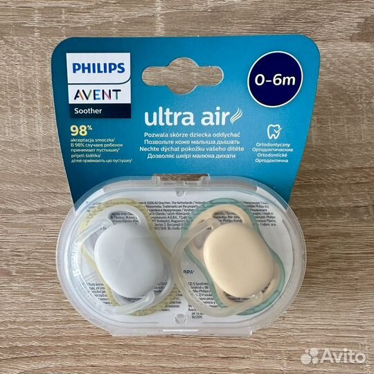 Пустышки/соски philips avent Ultra Air 0-6