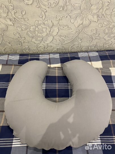 Подушка для кормления икеа лен, серый