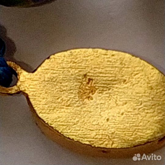 Шикарное винтажное колье из вручную расписанных бу