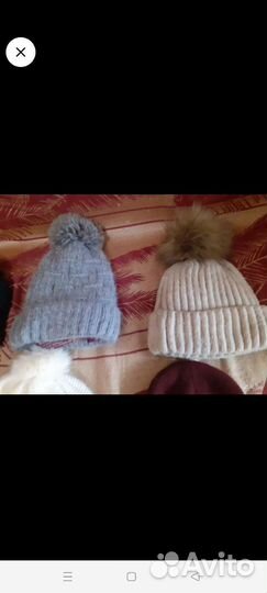 Женская одежда, шапки, вязанные, мног