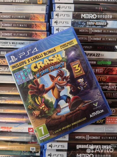 Игра Crash Bandicoot трилогия ps4, ps5