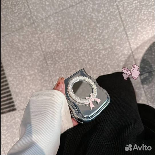 Чехол с зеркалом, защитное стекло, прозрачный кейс