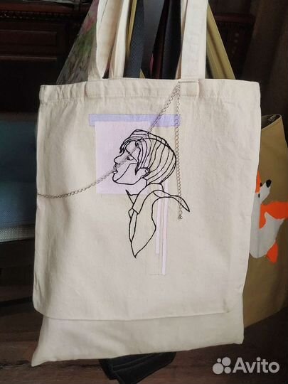 Аниме вышивка ручной работы кастом