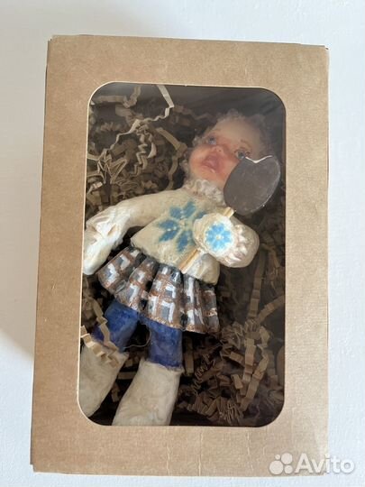 Ватная елочная игрушка