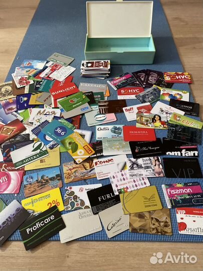 Дисконтные карты 150 шт визитки винтаж