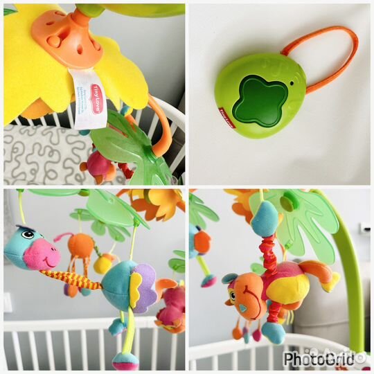 Музыкальный мобиль карусель на кроватку tiny love