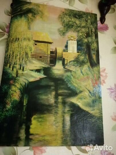 Картина маслом на дереве