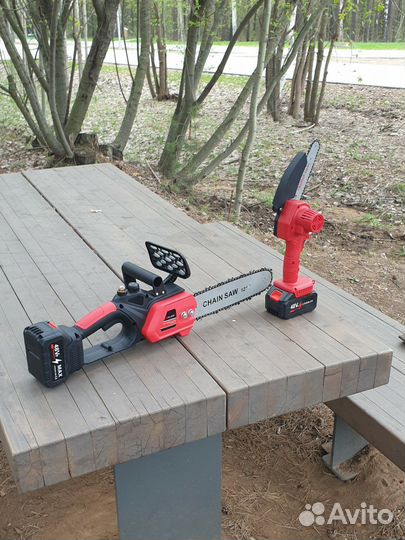 Электропила цепная аккумуляторная 12