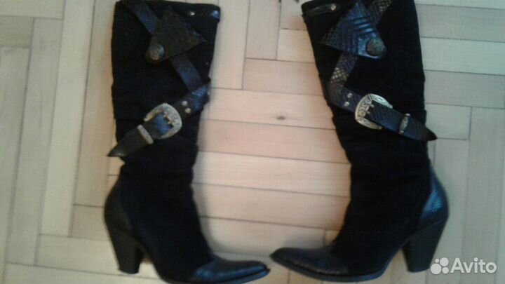 Сапоги разные кожаные разм.36-37