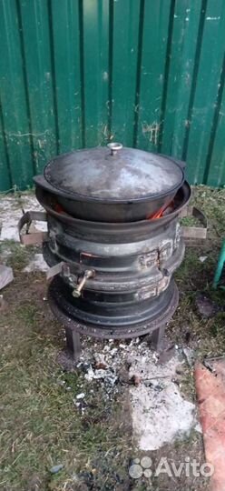 Печь для казана из дисков