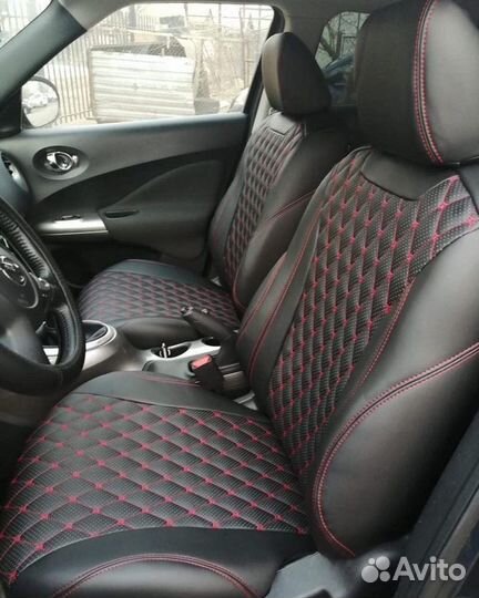 Чехлы Байрон Ford Fokus 3 черно-красный ромб