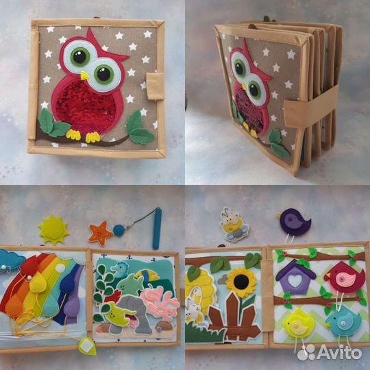 Развивающая книга из фетра