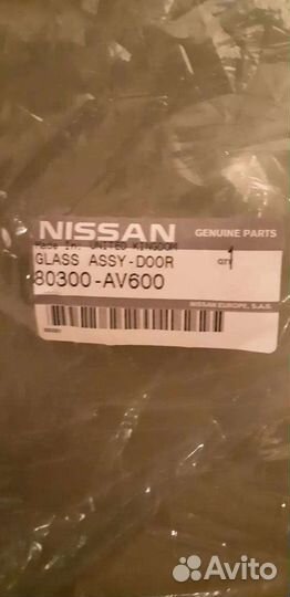 Стекло двери передней правой Nissan Primera