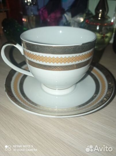 Чашка с блюдцем новая Япония