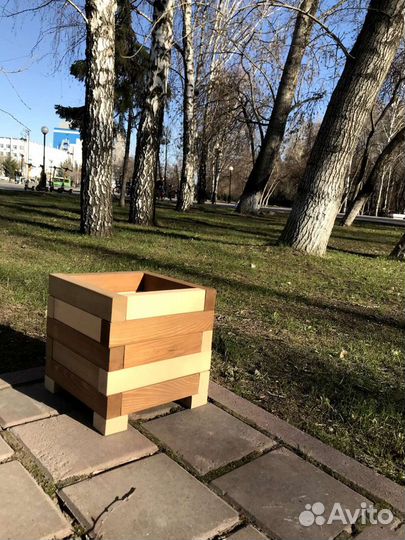 Деревянные кашпо, вазоны