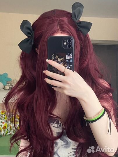 Красный парик lace front