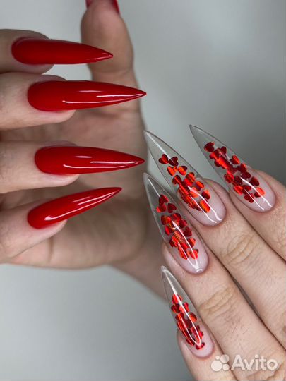 Маникюр наращивание ногтей