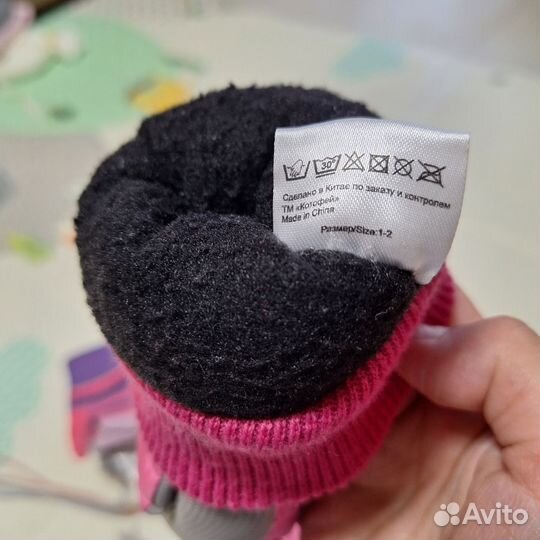 Варежки зимние для девочки на 2-3 года