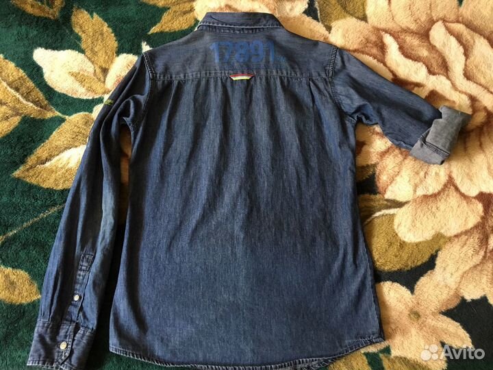 Рубашка джинсовая на мальчика,рост 158 см