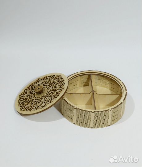 Шкатулка круглая