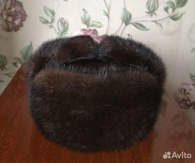 Норковая шапка - ушанка мужская р.58