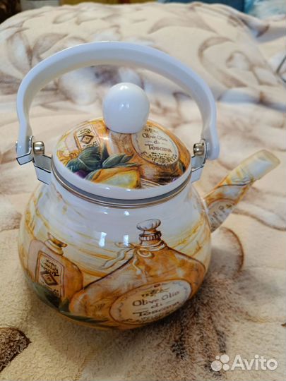 Чайник эмалированный 1.3 л для всех видов плит