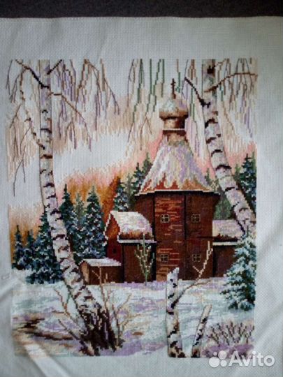 Березы вышивка крестом