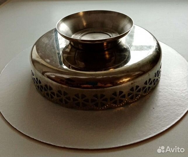 Набор из вазы и чашек сткло-металл