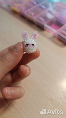 Мини амигуруми зайчик