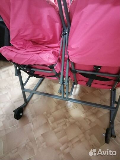 Детские санки коляска для двойни