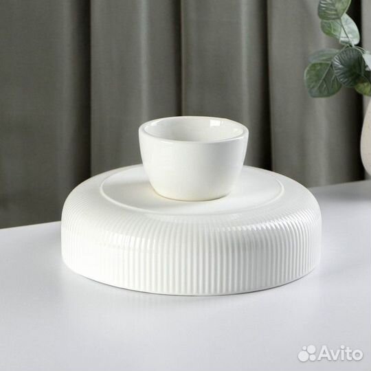 Блюдо керамическое для фруктов, d20,5 см, цвет бел