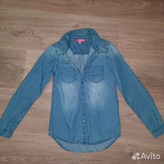 Джинсовая рубашка для девочки