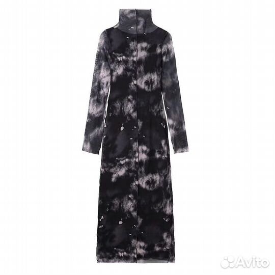 Сетчатое Платье футляр миди zara