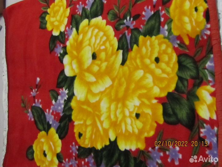 Плед-покрывало желтые пионы