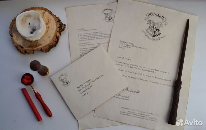 Гарри Поттер письмо из Хогвартса волшебная палочка