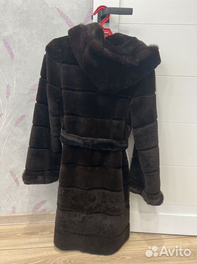 Шуба из бобра и норки