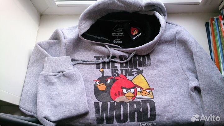 Кофта толстовка Angry Birds флис внутри 42 - 54 р
