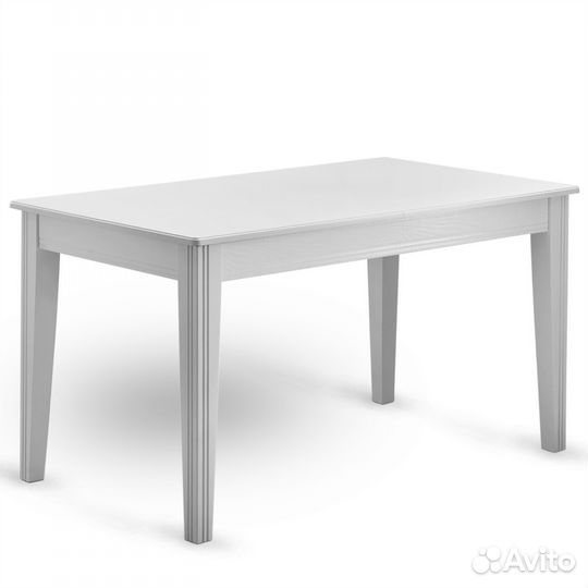 Стол обеденный 135(185)x80x77 см, мдф, бук, белый