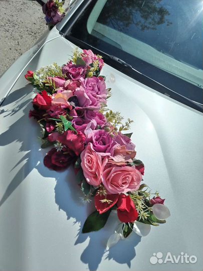 Украшения на машину свадьба