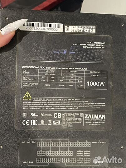 Блок питания platinum 1000W Gold 1200W