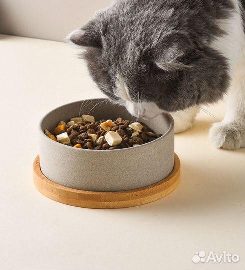 Интерьерная керамическая миска для кошек и собак