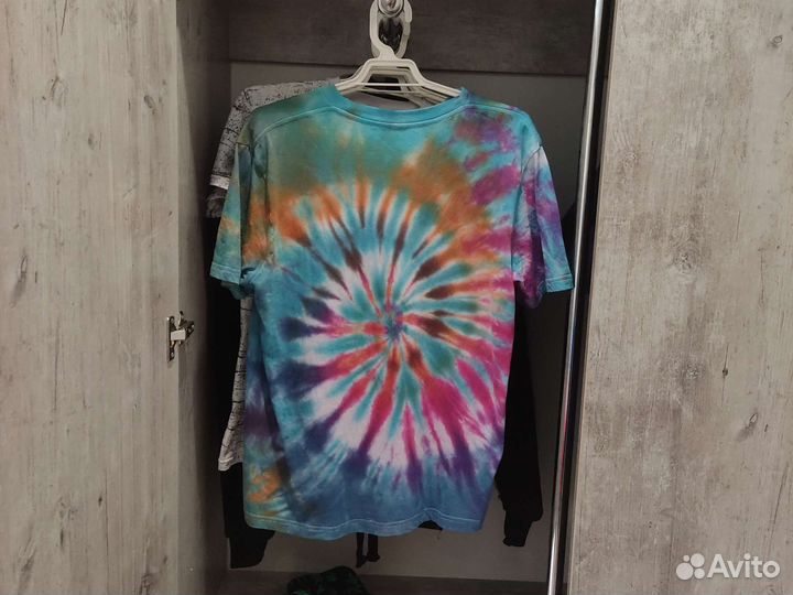 Покраска футболок в стиле тай дай