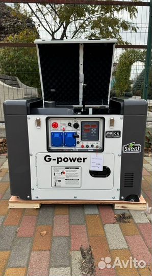 Генератор дизельный 10 kW G-power однофазный 11000