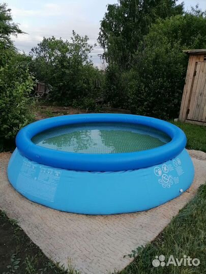 Надувной бассейн бу, с крышкой