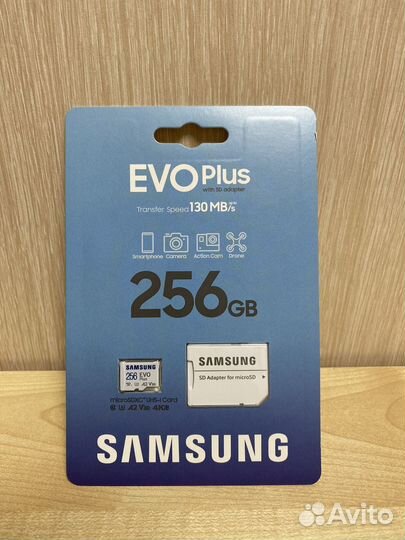 Карта памяти Samsung EVO Plus 256 гб Новая