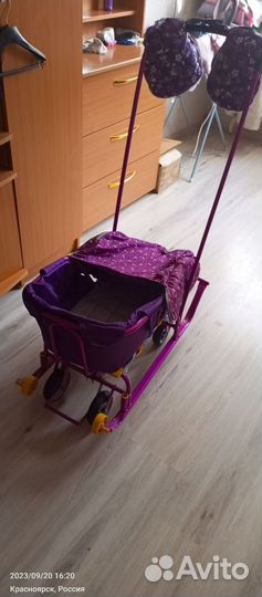 Детские санки коляска