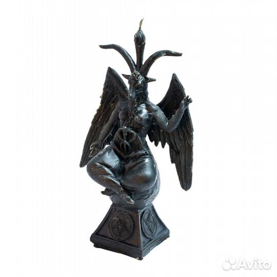 Черная свеча из пчелиного воска «Бафомет»