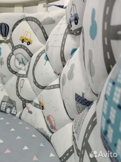 Стеганные бортики для мальчика