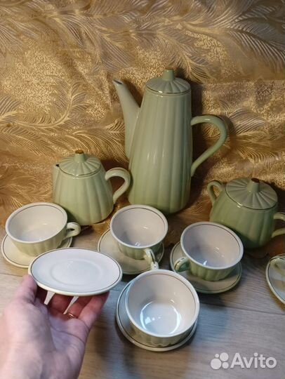Сервиз чайный кофейный новый 14 предметов ГДР